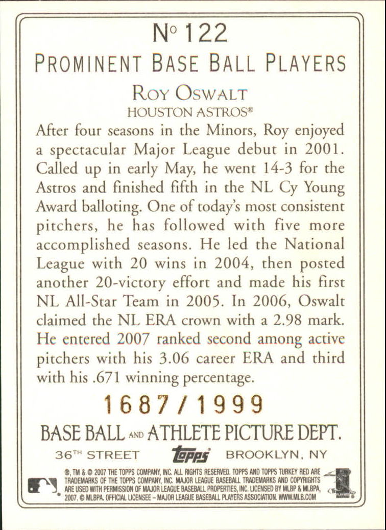 2007 Topps Turkey Red Baseball - Picture 331 of 355