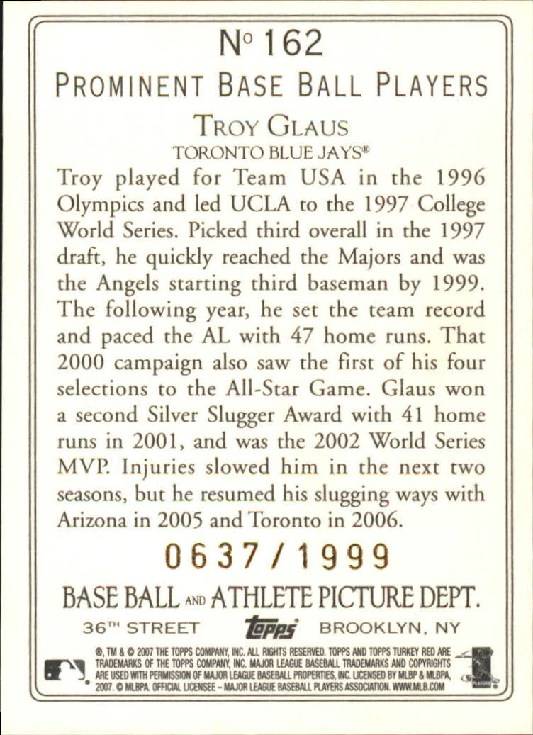 2007 Topps Turkey Red Baseball - Picture 335 of 355