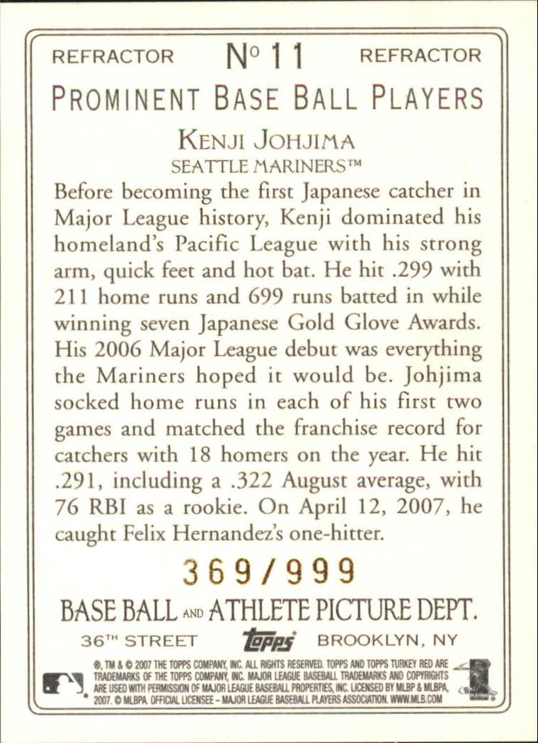 2007 Topps Turkey Red Baseball - Picture 343 of 355