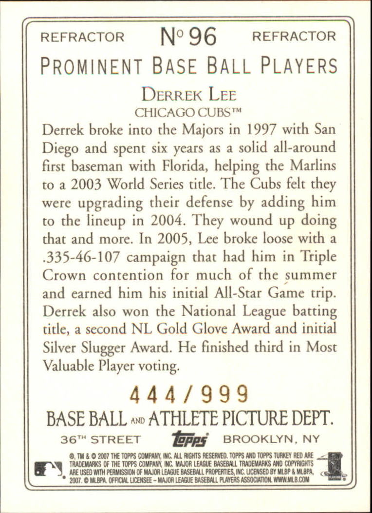 2007 Topps Turkey Red Baseball - Picture 355 of 355