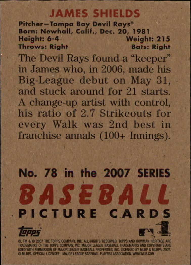 A5534- 2007 Bowman Heritage Baseball Insert Cards -You Pick- 15+ FREE US SHIP - Picture 33 of 294