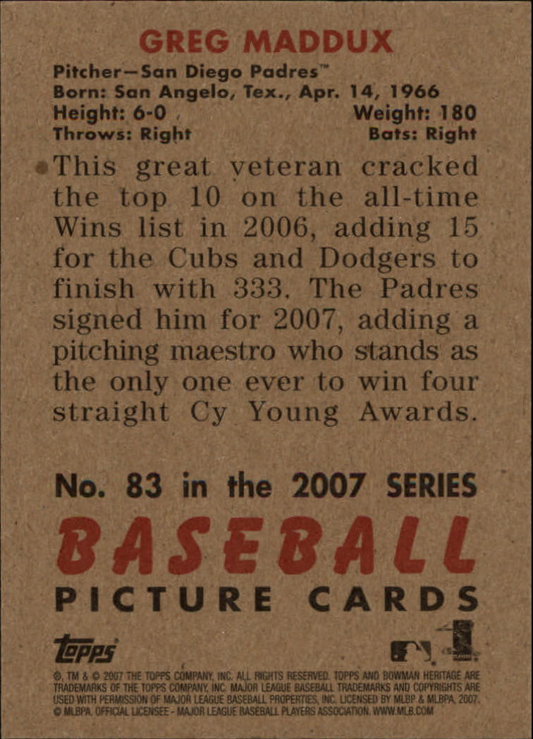 A5534- 2007 Bowman Heritage Baseball Insert Cards -You Pick- 15+ FREE US SHIP - Picture 261 of 294