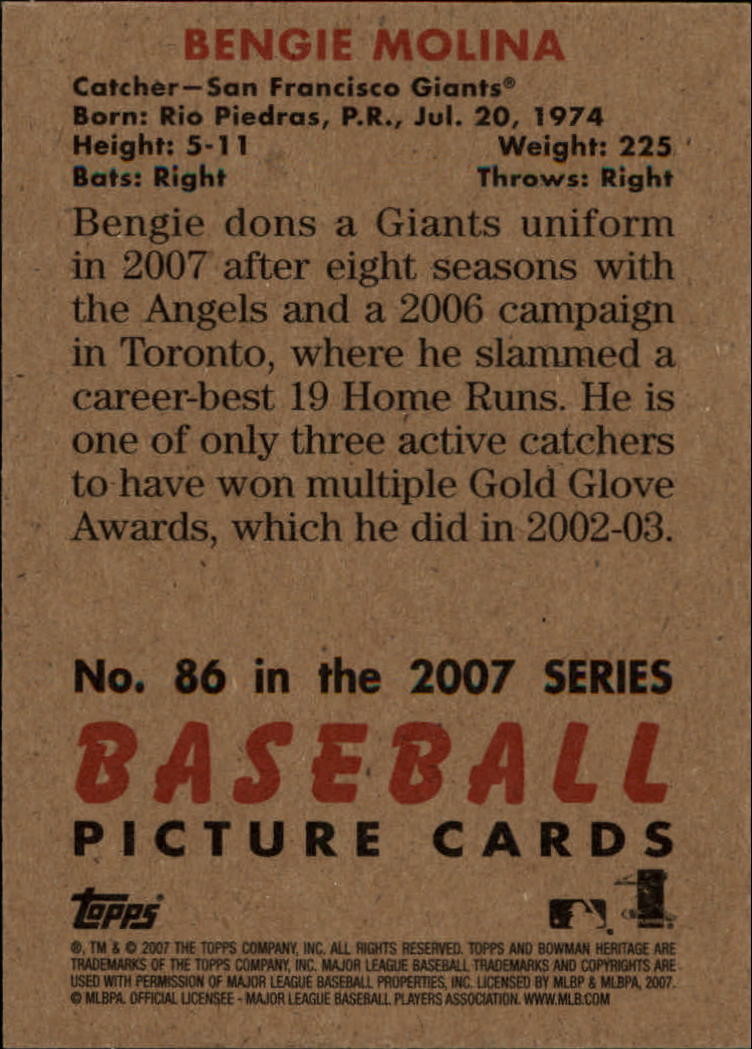 A5534- 2007 Bowman Heritage Baseball Insert Cards -You Pick- 15+ FREE US SHIP - Picture 106 of 294