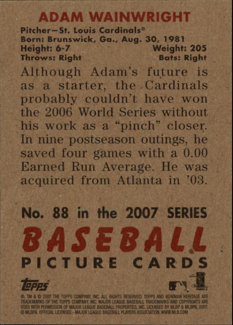 A5534- 2007 Bowman Heritage Baseball Insert Cards -You Pick- 15+ FREE US SHIP - Picture 156 of 294