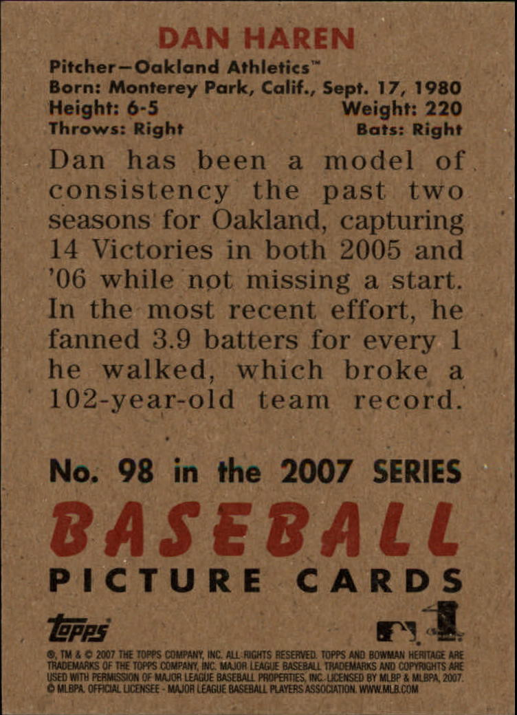 A5534- 2007 Bowman Heritage Baseball Insert Cards -You Pick- 15+ FREE US SHIP - Picture 122 of 294