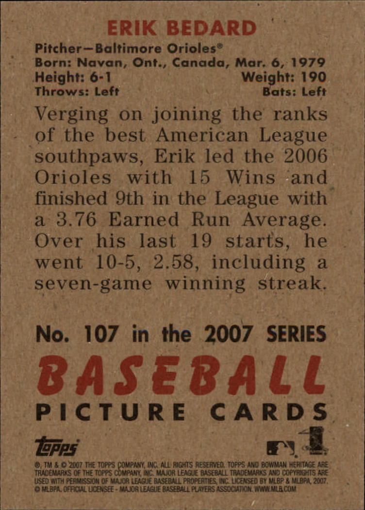 A5534- 2007 Bowman Heritage Baseball Insert Cards -You Pick- 15+ FREE US SHIP - Picture 15 of 294