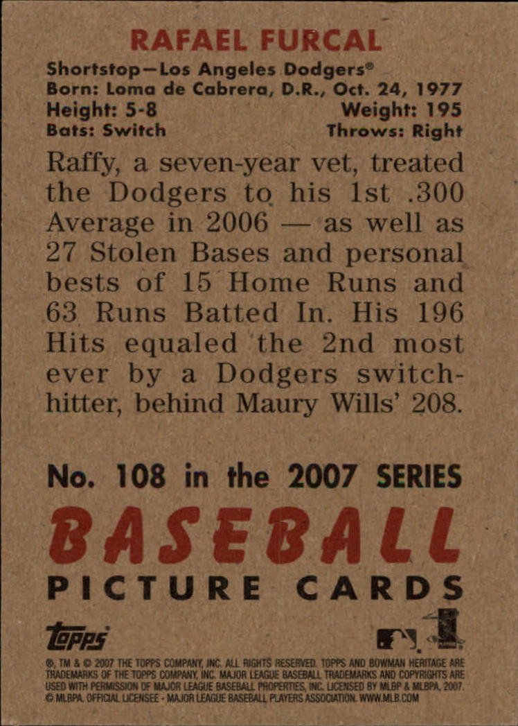 A5534- 2007 Bowman Heritage Baseball Insert Cards -You Pick- 15+ FREE US SHIP - Picture 43 of 294