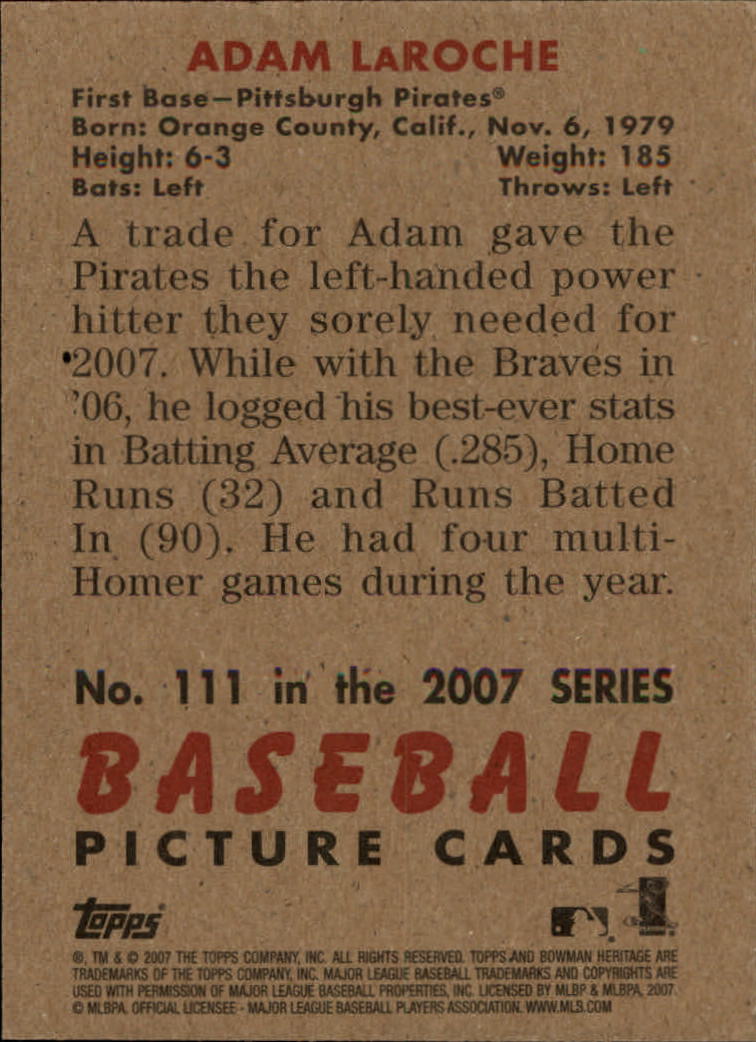 A5534- 2007 Bowman Heritage Baseball Insert Cards -You Pick- 15+ FREE US SHIP - Picture 134 of 294