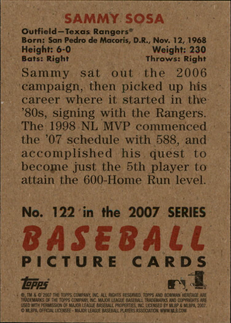 A5534- 2007 Bowman Heritage Baseball Insert Cards -You Pick- 15+ FREE US SHIP - Picture 255 of 294