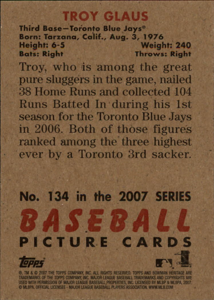 A5534- 2007 Bowman Heritage Baseball Insert Cards -You Pick- 15+ FREE US SHIP - Picture 148 of 294