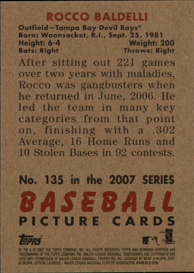 A5534- 2007 Bowman Heritage Baseball Insert Cards -You Pick- 15+ FREE US SHIP - Picture 31 of 294