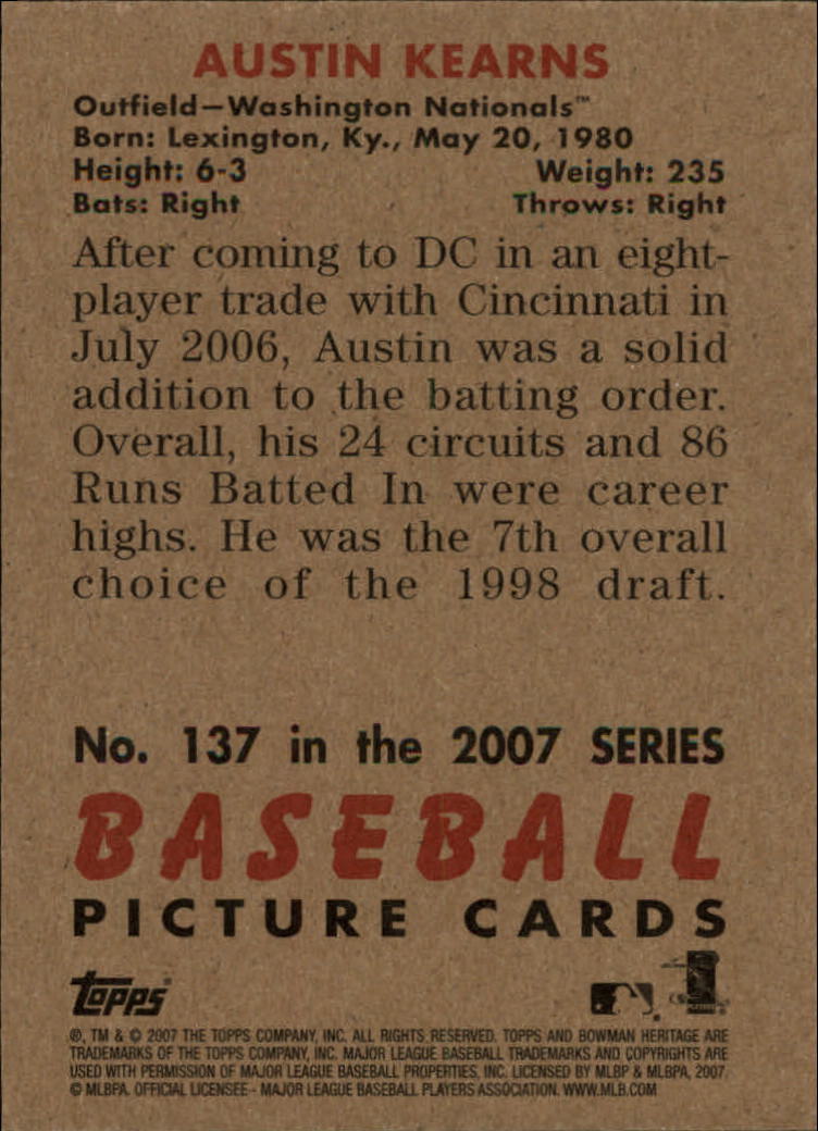 A5534- 2007 Bowman Heritage Baseball Insert Cards -You Pick- 15+ FREE US SHIP - Picture 62 of 294