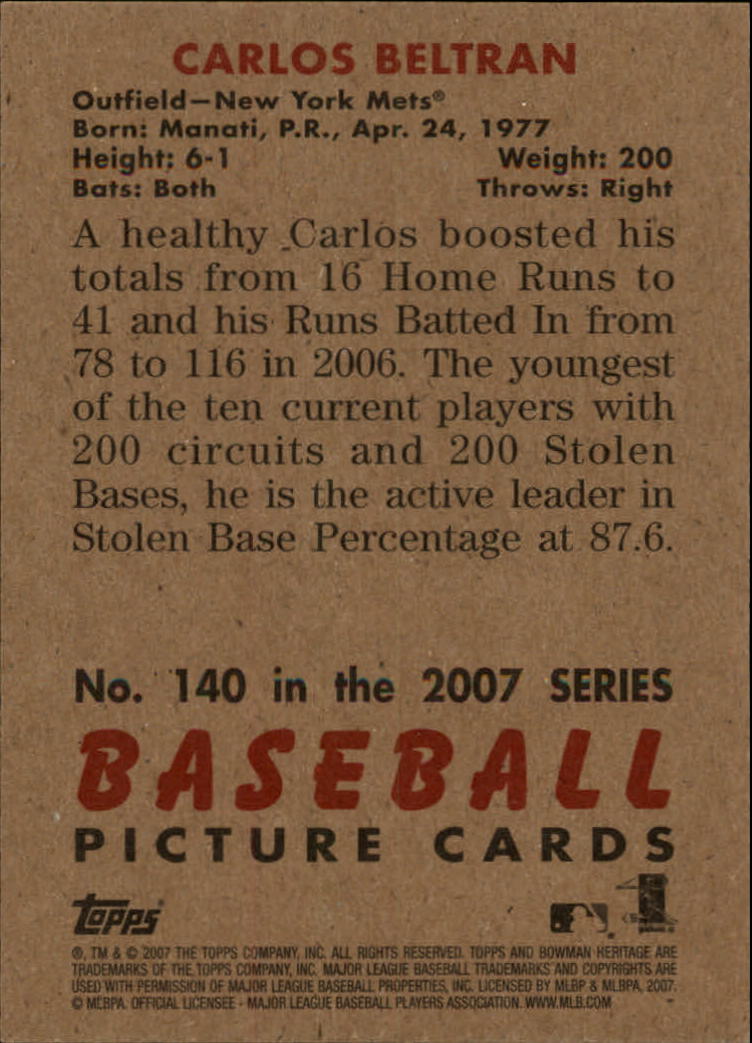 A5534- 2007 Bowman Heritage Baseball Insert Cards -You Pick- 15+ FREE US SHIP - Picture 199 of 294