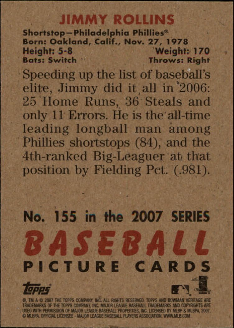 A5534- 2007 Bowman Heritage Baseball Insert Cards -You Pick- 15+ FREE US SHIP - Picture 164 of 294