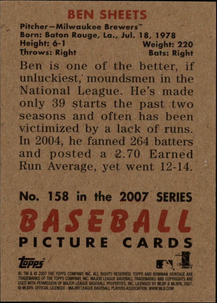 A5534- 2007 Bowman Heritage Baseball Insert Cards -You Pick- 15+ FREE US SHIP - Picture 120 of 294