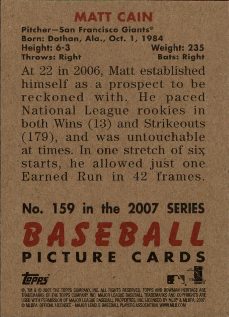 A5534- 2007 Bowman Heritage Baseball Insert Cards -You Pick- 15+ FREE US SHIP - Picture 213 of 294