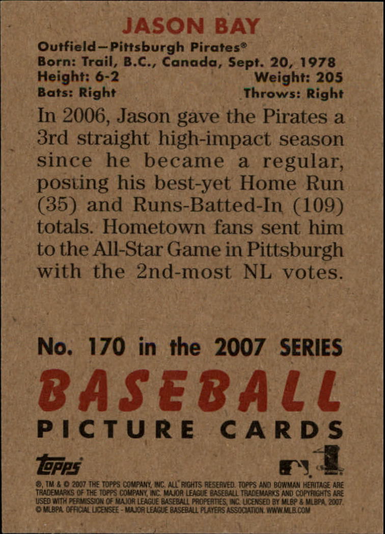 A5534- 2007 Bowman Heritage Baseball Insert Cards -You Pick- 15+ FREE US SHIP - Picture 221 of 294