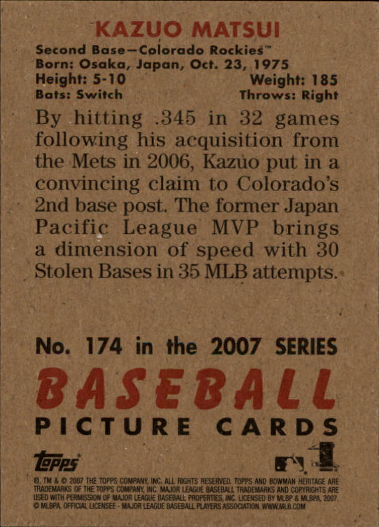 A5534- 2007 Bowman Heritage Baseball Insert Cards -You Pick- 15+ FREE US SHIP - Picture 124 of 294