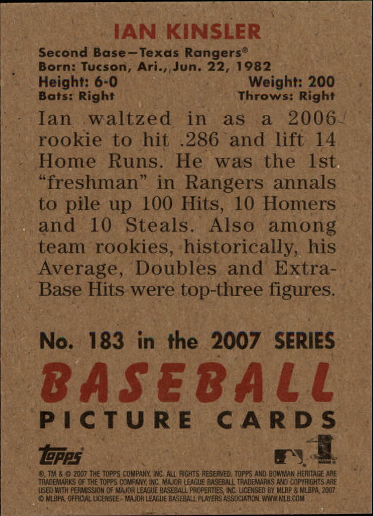 A5534- 2007 Bowman Heritage Baseball Insert Cards -You Pick- 15+ FREE US SHIP - Picture 154 of 294