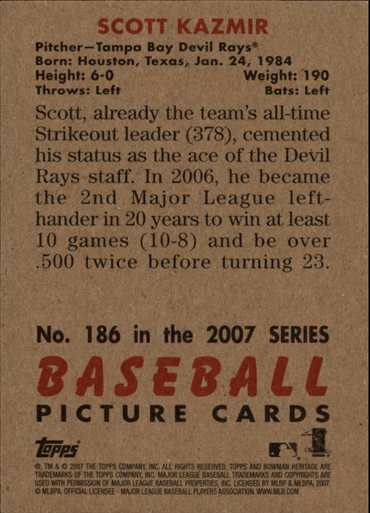 A5534- 2007 Bowman Heritage Baseball Insert Cards -You Pick- 15+ FREE US SHIP - Picture 162 of 294