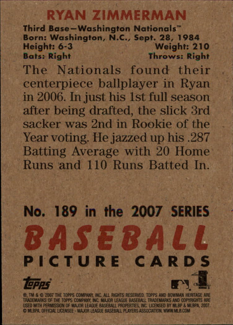 A5534- 2007 Bowman Heritage Baseball Insert Cards -You Pick- 15+ FREE US SHIP - Picture 178 of 294