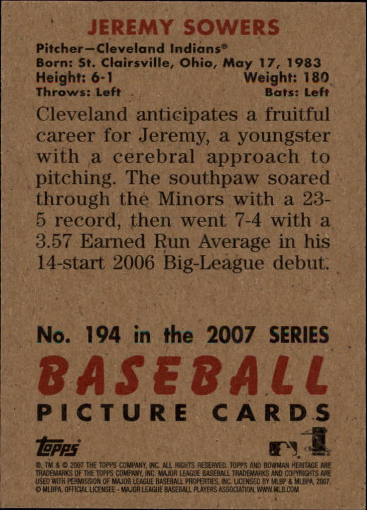 A5534- 2007 Bowman Heritage Baseball Insert Cards -You Pick- 15+ FREE US SHIP - Picture 100 of 294