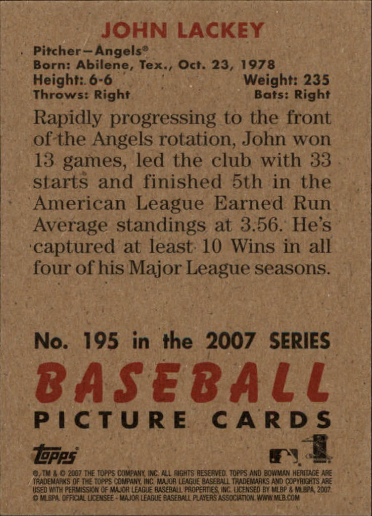 A5534- 2007 Bowman Heritage Baseball Insert Cards -You Pick- 15+ FREE US SHIP - Picture 217 of 294