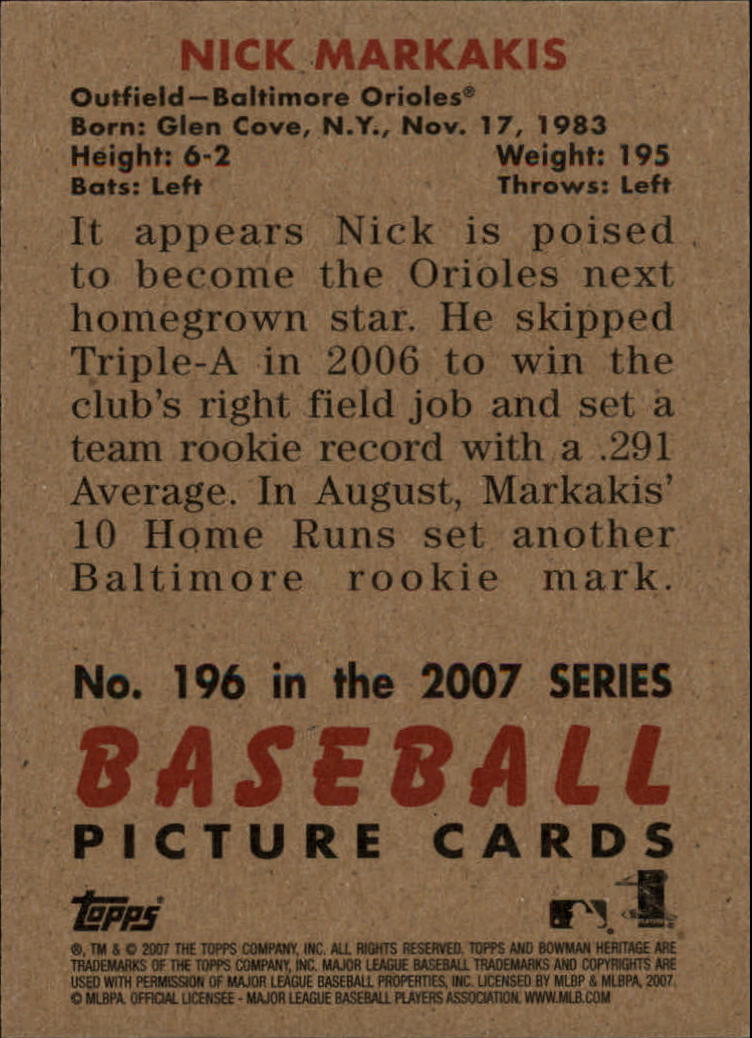 A5534- 2007 Bowman Heritage Baseball Insert Cards -You Pick- 15+ FREE US SHIP - Picture 223 of 294