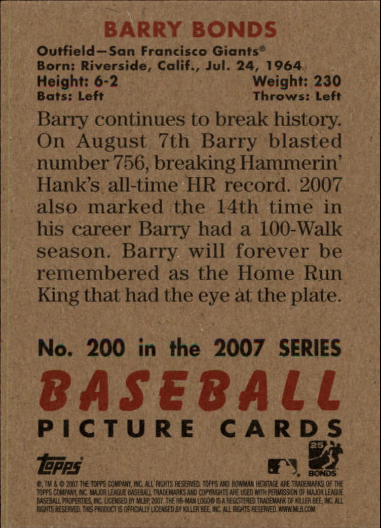 A5534- 2007 Bowman Heritage Baseball Insert Cards -You Pick- 15+ FREE US SHIP - Picture 275 of 294