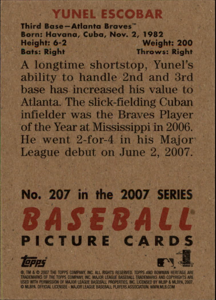 A5534- 2007 Bowman Heritage Baseball Insert Cards -You Pick- 15+ FREE US SHIP - Picture 37 of 294