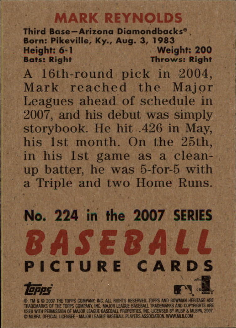 A5534- 2007 Bowman Heritage Baseball Insert Cards -You Pick- 15+ FREE US SHIP - Picture 263 of 294