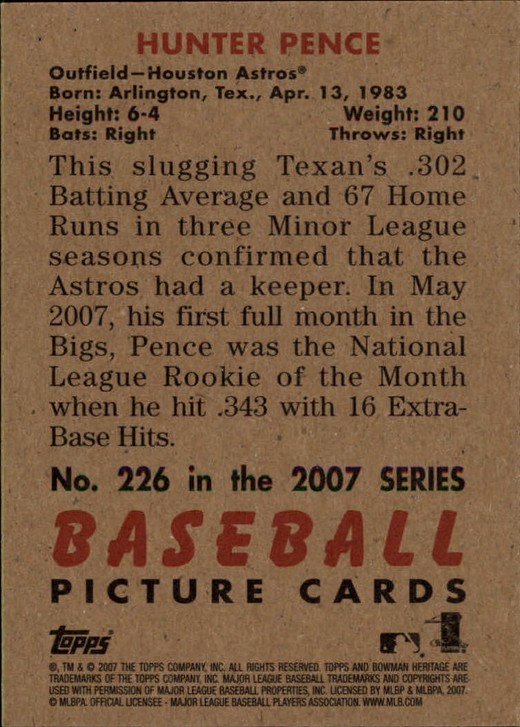 A5534- 2007 Bowman Heritage Baseball Insert Cards -You Pick- 15+ FREE US SHIP - Picture 265 of 294