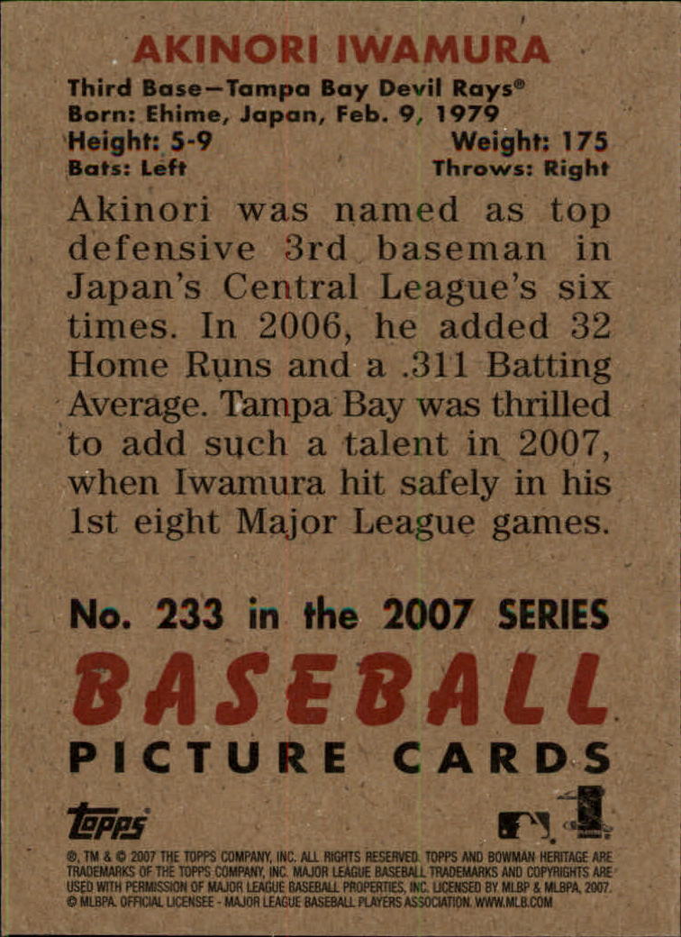 A5534- 2007 Bowman Heritage Baseball Insert Cards -You Pick- 15+ FREE US SHIP - Picture 235 of 294