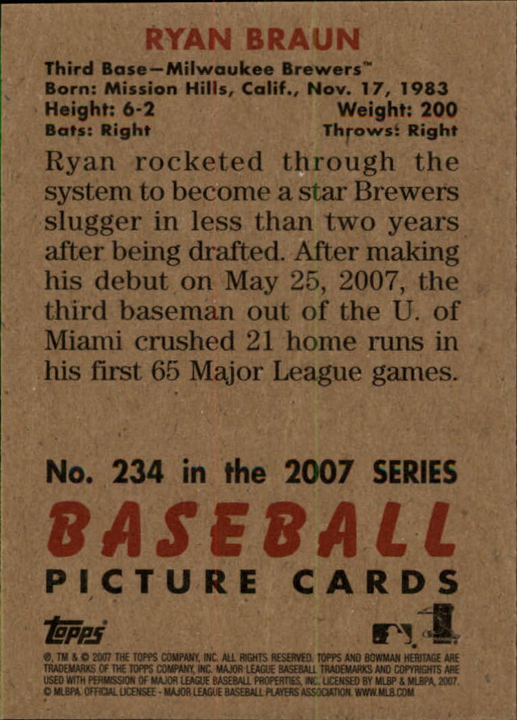 A5534- 2007 Bowman Heritage Baseball Insert Cards -You Pick- 15+ FREE US SHIP - Picture 280 of 294