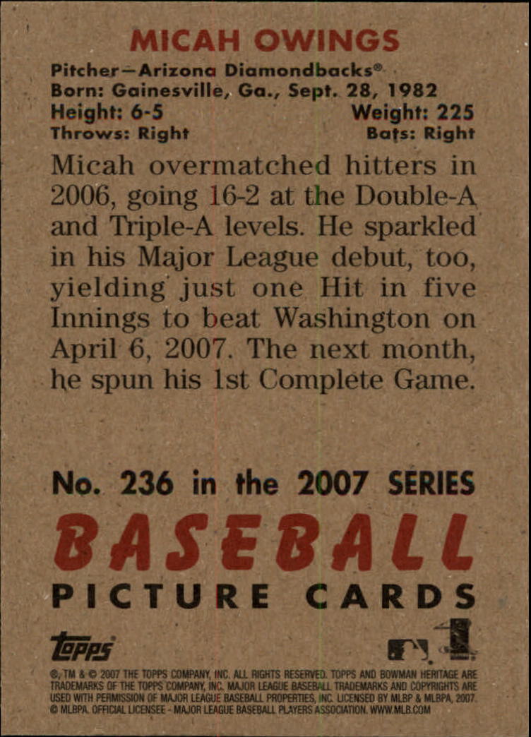 A5534- 2007 Bowman Heritage Baseball Insert Cards -You Pick- 15+ FREE US SHIP - Picture 49 of 294