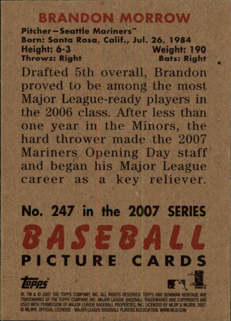 A5534- 2007 Bowman Heritage Baseball Insert Cards -You Pick- 15+ FREE US SHIP - Picture 278 of 294