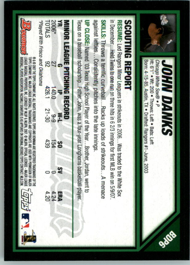 2007 Bowman Draft Baseball Part 1 Main Set (Paper) - Picture 13 of 316