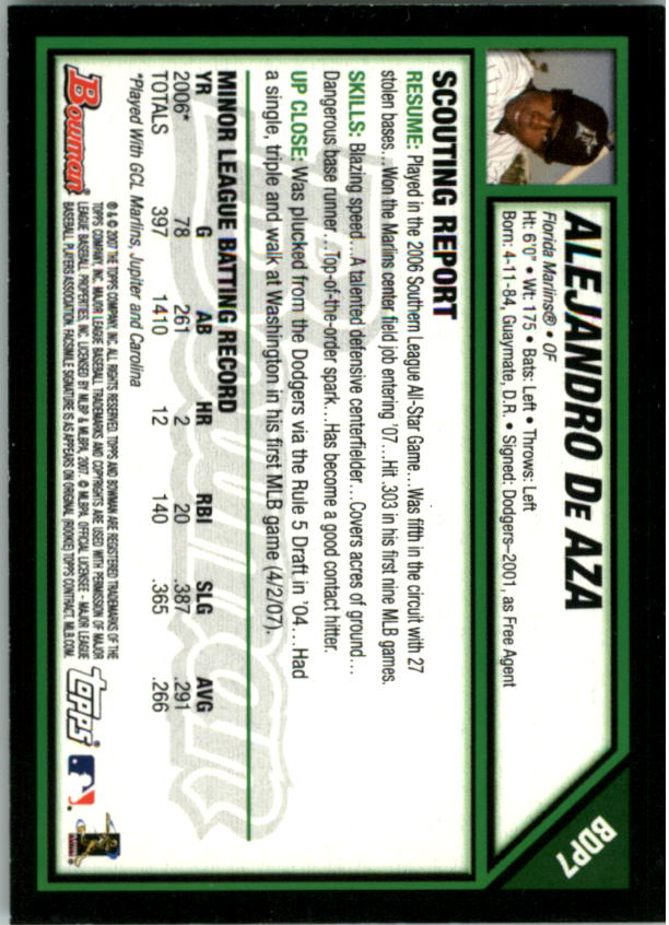 2007 Bowman Draft Baseball Part 1 Main Set (Paper) - Picture 15 of 316