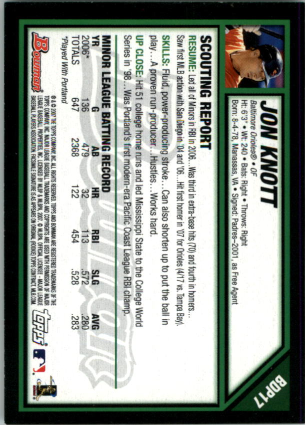 2007 Bowman Draft Baseball Part 1 Main Set (Paper) - Picture 35 of 316