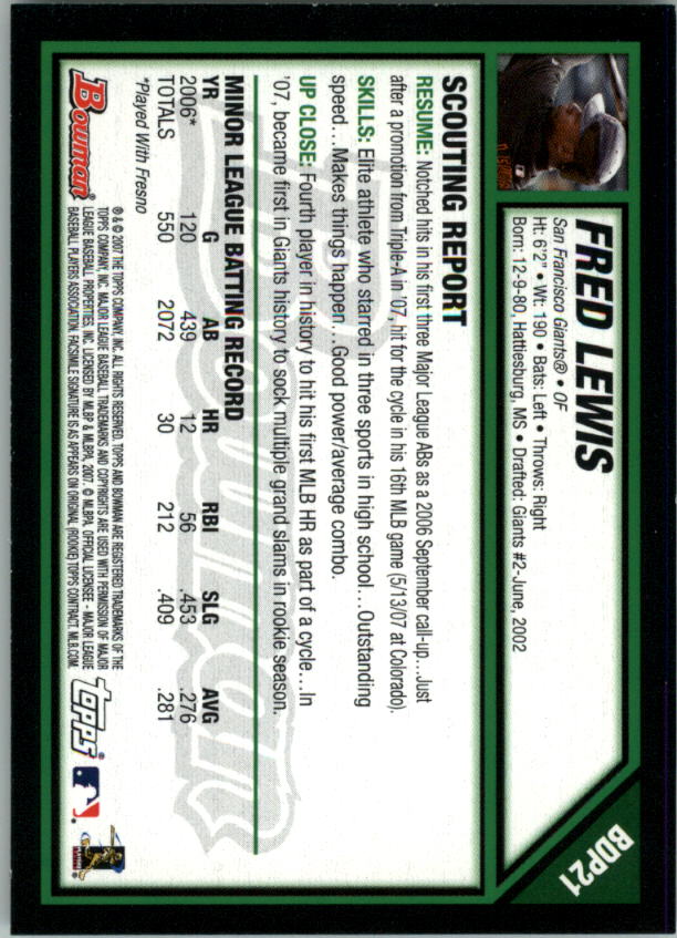 2007 Bowman Draft Baseball Part 1 Main Set (Paper) - Picture 43 of 316