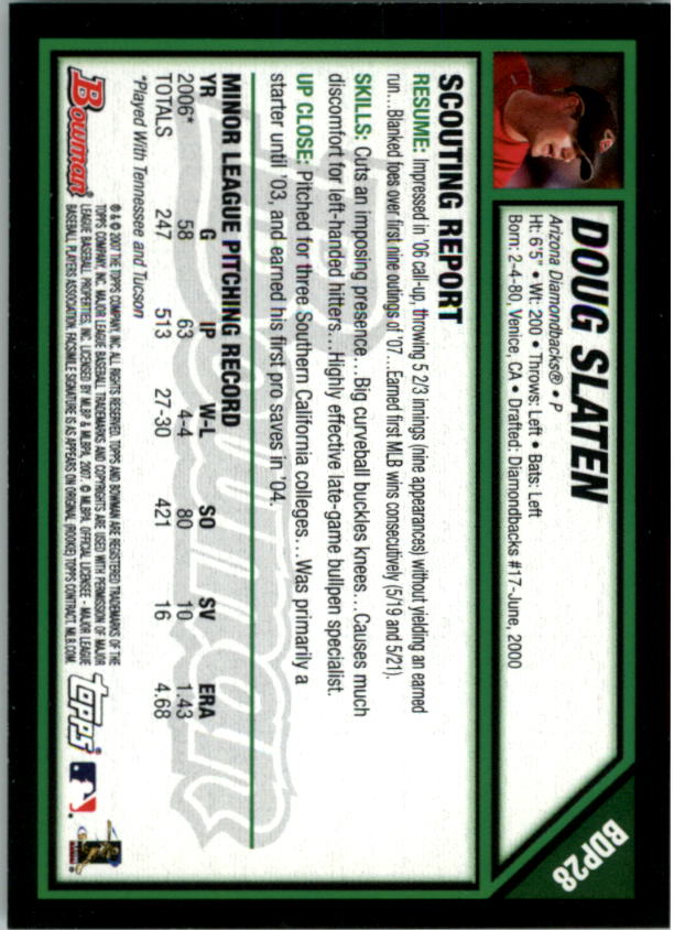 2007 Bowman Draft Baseball Part 1 Main Set (Paper) - Picture 57 of 316