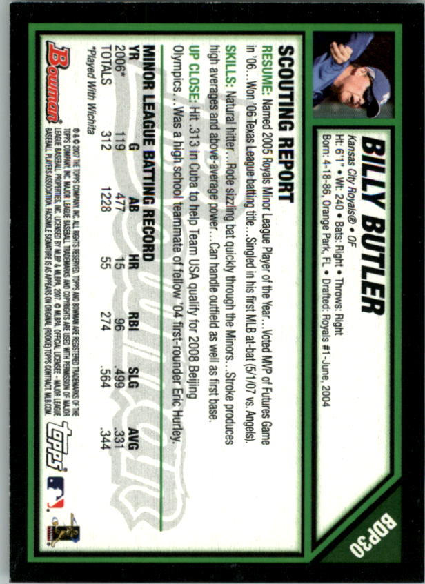 2007 Bowman Draft Baseball Part 1 Main Set (Paper) - Picture 61 of 316