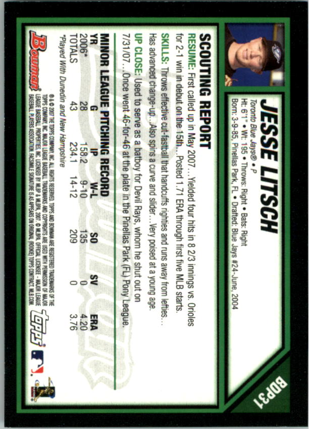 2007 Bowman Draft Baseball Part 1 Main Set (Paper) - Picture 63 of 316