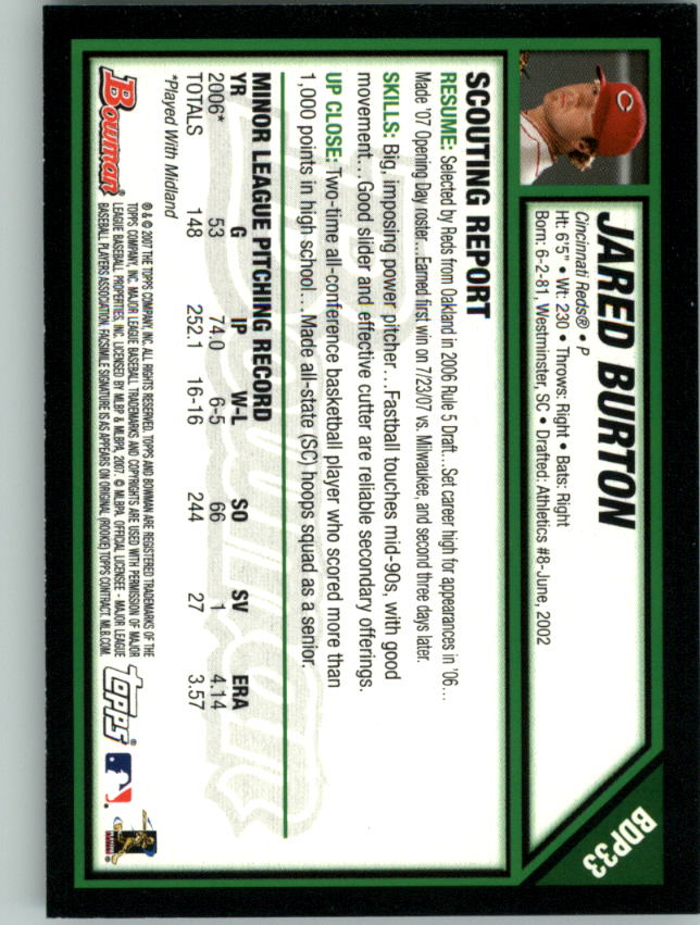 2007 Bowman Draft Baseball Part 1 Main Set (Paper) - Picture 67 of 316