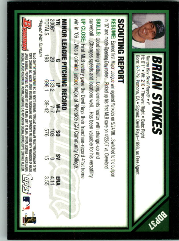 2007 Bowman Draft Baseball Part 1 Main Set (Paper) - Picture 75 of 316