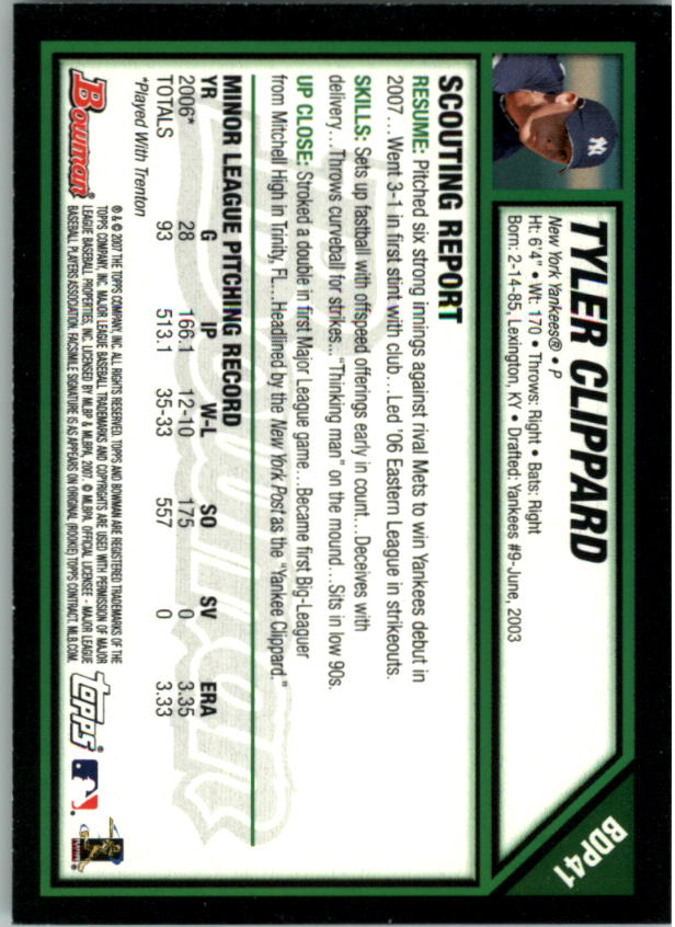 2007 Bowman Draft Baseball Part 1 Main Set (Paper) - Picture 83 of 316