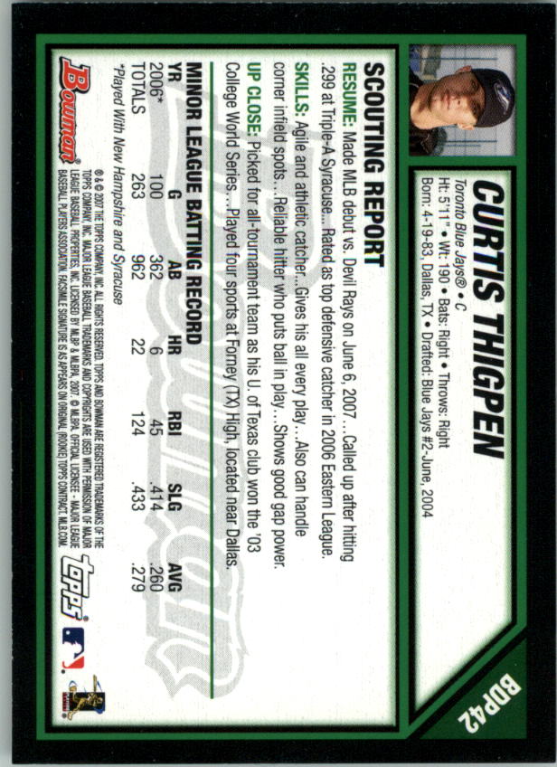 2007 Bowman Draft Baseball Part 1 Main Set (Paper) - Picture 85 of 316