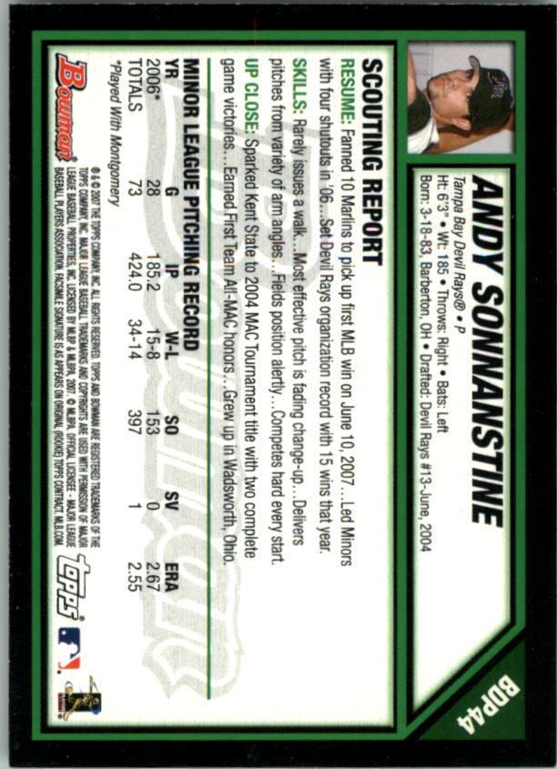 2007 Bowman Draft Baseball Part 1 Main Set (Paper) - Picture 89 of 316
