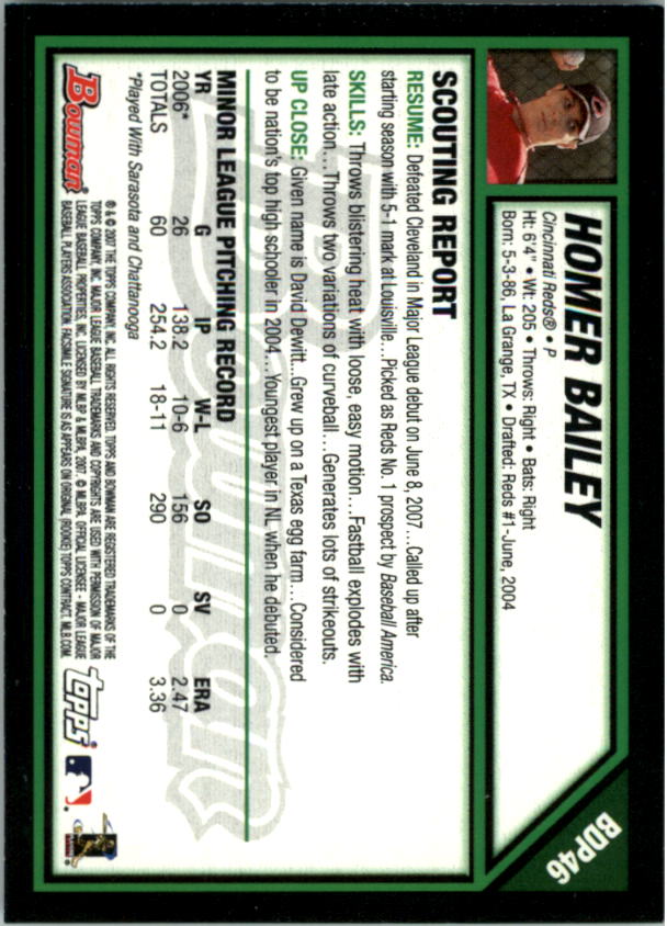 2007 Bowman Draft Baseball Part 1 Main Set (Paper) - Picture 93 of 316