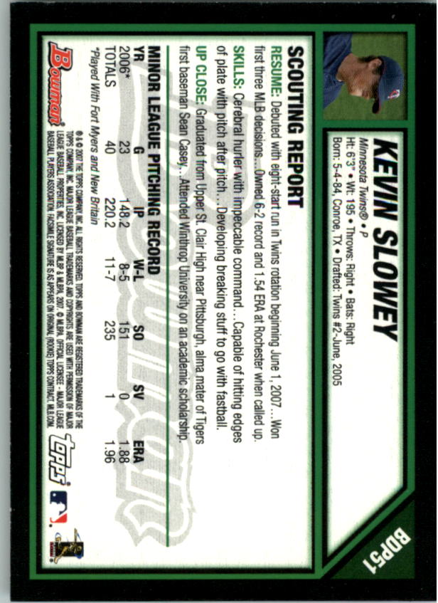 2007 Bowman Draft Baseball Part 1 Main Set (Paper) - Picture 103 of 316